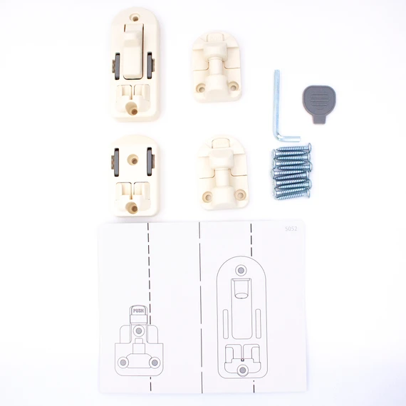 Hardware Package - Tall Easy Swing & Lock Gate Series 2 Warm White (for use with gates manufactured prior to 09/05/25 only) and ClearPath Pet Gate