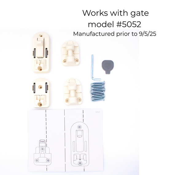 Hardware Package - Tall Easy Swing & Lock Gate Series 2 Warm White model #5052 (for use with gates manufactured prior to 09/05/25 only) 