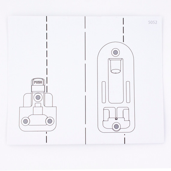 Replacement Mounting Template - Stairway Secure Gate, 2-In-1