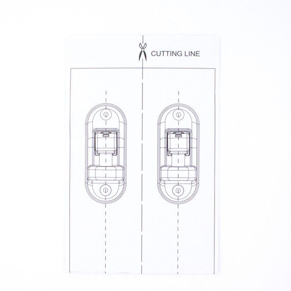 Replacement Mounting Template - Deluxe Decor Universal Fit Gate, Gathered Home Gate and Extra-Wide Windsor Arch Universal Fit Pet Gate