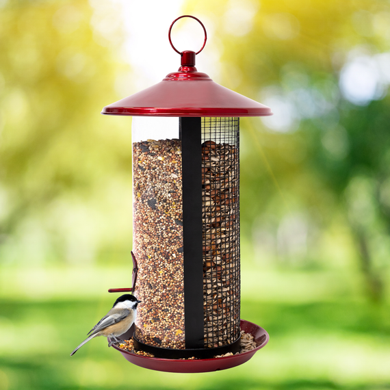 North States Nature's Yard Crimson 2-Way Seed Feeder