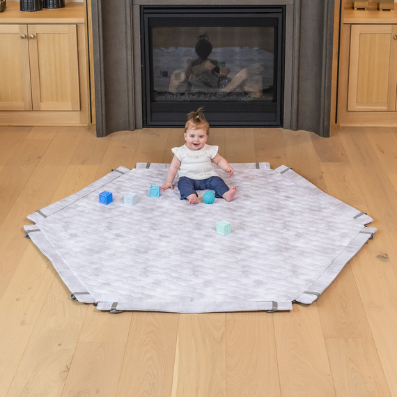 Toddleroo by North States SecureMat Clouds Hexagon Play Mat