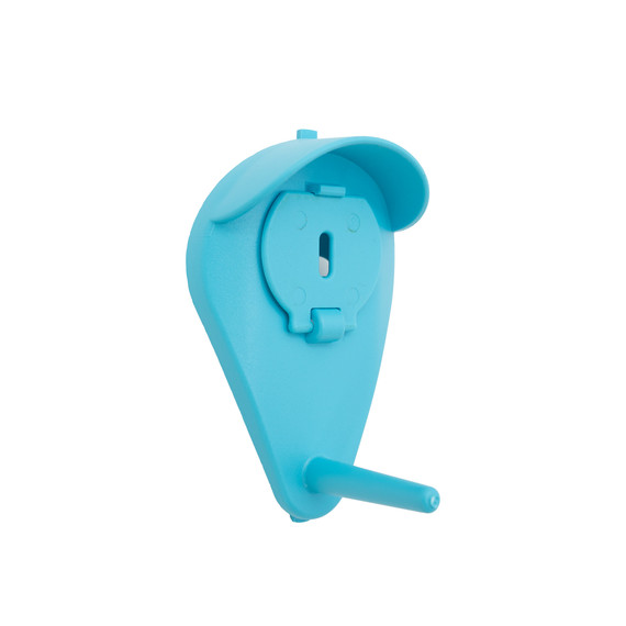 Blue Plastic Perch - Fiesta Blue 2-In-1 Hinged-Port Feeder