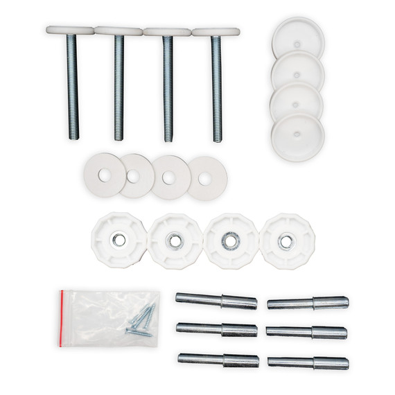 Hardware Package - StepSafe Extra-Wide Auto-Close Gate White