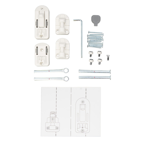 Hardware Package - Easy Swing & Lock Gate Series 2 White