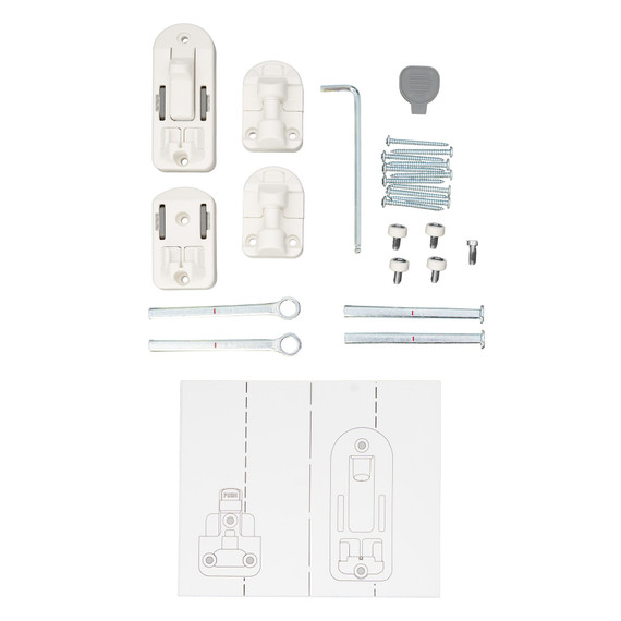 Hardware Package - Tall Easy Swing & Lock Gate Series 2 White