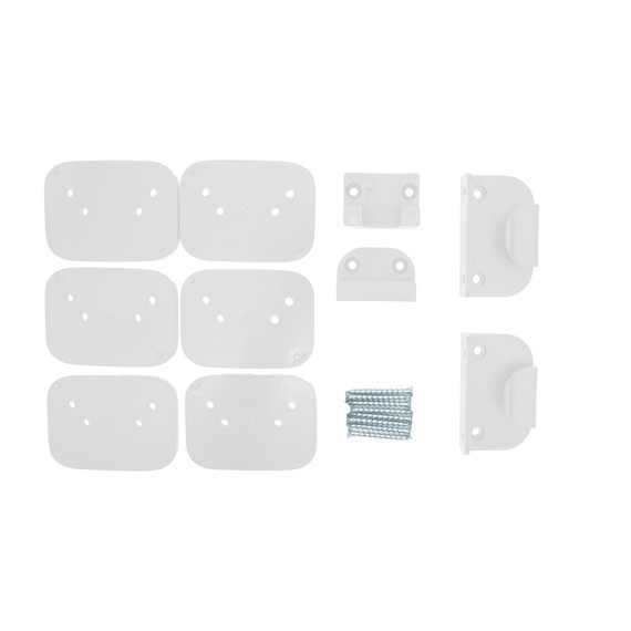 Hardware Package - SmartFit Retractable Mesh Gate White
