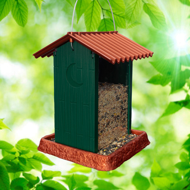 Green Hopper Birdfeeder