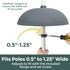 Two-Way Squirrel Baffle: Carefully measure to ensure the baffle will fit your pole! Fits poles 0.5"-1.25" wide. Adjusts to fit with included flange and screw set.
