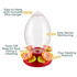 Festive Flower 32 oz. Hummingbird Feeder: Easy to hang with included wire hanger, easy nectar monitoring, twist off base for easy filling & cleaning, four feeding stations.