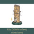 2-In-1 Hinged-Port Birdfeeder 4 Perch Green: Flip down to feed mixed seed.