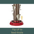 2-In-1 Hinged-Port Birdfeeder 6 Perch Red: Flip up to feed thistle