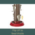 2-In-1 Hinged-Port Birdfeeder 4-Perch Red: Flip up to feed thistle.