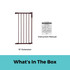 6-Bar Bronze Extension for Deluxe Decor or Gathered Home Gate: What's in the box - 15" extension, instruction manual.