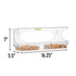 North States Nature's Yard Large Clear Choice Window Birdfeeder dimensions 7" tall, 16.25" wide, 5.5" long