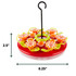 Hanging Tray 16 oz. Hummingbird Feeder: Dimensions - 2.5" tall, 8.25" wide. 