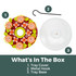 Hanging Tray 16 oz. Hummingbird Feeder: What's in the box - 1. Tray cover, 2. Metal hook, 3. Tray base.