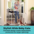 Deluxe Decor Gate Ivory: Stylish wide baby gate - elevated design meets dependable protection for larger openings.