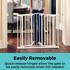 Deluxe Decor Gate Ivory: Easily removable - quick-release hinges allow the gate to be easily removed when not needed.