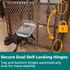 Petyard Passage/Stages Brown Two Panel Extension: Secure dual self-locking hinges. Top & bottom hinges automatically lock for more stability.