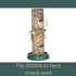 2-In-1 Hinged-Port Birdfeeder 6-Perch Green: Flip down to feed mixed seed
