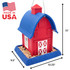 Americana Barn Birdfeeder: Made in USA, Dimensions: 9.5" long, 10.25" wide, 13" tall. 
