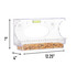 North States Nature's Yard Clear Choice Window Birdfeeder dimensions 7" tall, 12.25" wide, 4" long