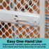 Supergate Explorer: Easy One-Hand Use - ergonomic handle opens smoothly with one hand and locks securely in seconds.