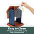 Navy Hopper Birdfeeder: Easy to clean - window panes slide up for easy maintenance