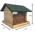 Large Hanging Log Cabin Birdfeeder dimensions: 11.5" deep, 13.5" wide, 10.25" high