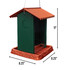 Green Hopper Birdfeeder dimensions length 8.25", width 8.25", height 11"