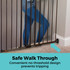 Easy Swing & Lock Gate Series 2 Bronze: Safe Walk Through - convenient no-threshold design prevents tripping.