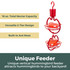 Vertical Hummingbird Feeding Station: Unique Feeder - unique vertical hummingbird feeder attracts hummingbirds to your backyard. 16 oz. total nectar capacity, versatile 2-tier design, built-in ant moat.