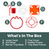 Vertical Hummingbird Tray Feeder : What's in the box - A. Large hook, B. Ant moat, C. Nectar tray base, D. Tray cover, E. Feeder frame, F. Tray base frame.