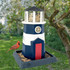 Large Nautical Navy Lighthouse Birdfeeder 