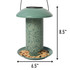 North States Nature's Yard Sage Solar Lantern BirdFeeder: Dimensions - 8.5" tall, 6.5" wide.