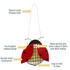 Squirrel-proof hanging cable, Fun & playful ladybug design, metal perches give birds a place to latch onto while feeding, durable metal construction, easy to refill & clean
