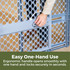 Toddleroo Renew Recycled Plastic Gate Slate Blue - Easy One-Hand Use. Ergonomic handle opens smoothly with one hand and locks securely in seconds. 