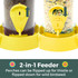 2-In-1 Hinged-Port Birdfeeder Fiesta Yellow is a 2-In-1 feeder. Perches can be flipped up for thistle or flipped down for wild birdseed.