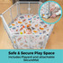 Superyard® Nook Play Yard with Animal ABC SecureMat: Safe & Secure Play Space - includes playard and attachable SecureMat