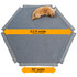 SecureMat Graphite Hexagon Pet Mat: 5.5 ft. wide corner to corner, each side is 32" wide.
