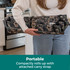 SecureMat Camouflage Hexagon Pet Mat: Portable - compactly rolls up with attached carry strap.