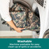 SecureMat Camouflage Hexagon Pet Mat: Washable - machine washable for easy clean-up of spills or accidents.