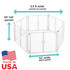 Superyard Classic Dove White: Made in USA, 26" tall panels, 5.5 ft. wide corner to corner, 32" wide each panel.