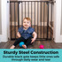 StepSafe Auto-Close Gate Black: Sturdy Steel Construction - durable black gate keeps little ones safe through daily wear and tear. 