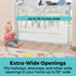 SmartFit Retractable Mesh Gate White: Up to 55 inches wide. Extra-Wide Openings - fits hallways, doorways, and other wide openings in your home up to 55" wide.