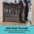 SmartFit Retractable Mesh Gate  Gray: Safe Walk Through - mesh panel retracts fully with no threshold to step over.