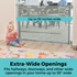 SmartFit Retractable Mesh Gate  Gray: Up to 55 inches wide. Extra-Wide Openings - fits hallways, doorways, and other wide openings in your home up to 55" wide.