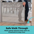 SmartFit Retractable Mesh Gate  Gray: Safe Walk Through - mesh panel retracts fully with no threshold to step over.