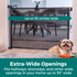 VersaFit Retractable Pet Gate: Up to 55 inches wide. Extra-Wide Openings - fits hallways, doorways, and other wide openings in your home up to 55" wide.